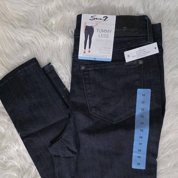 NWT Women's Seven Tummy Less Skinny Jean, Dark Wash, Size 10 - Picture 1 of 10